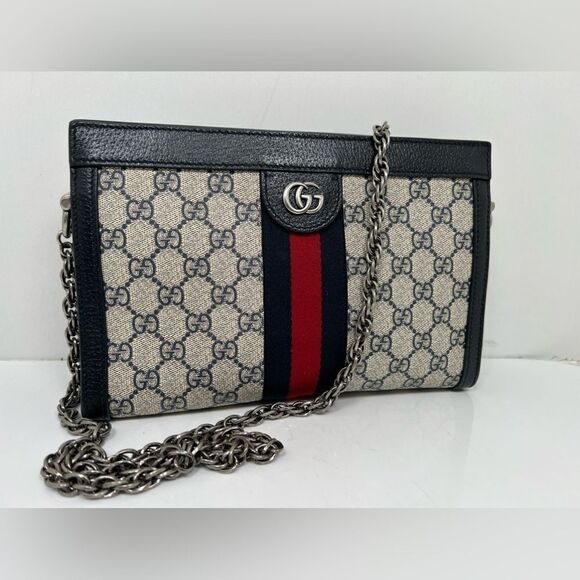 Gucci Ophidia Medium Shoulder Bag GG Supreme Chain Strap - Picture 3 of 12